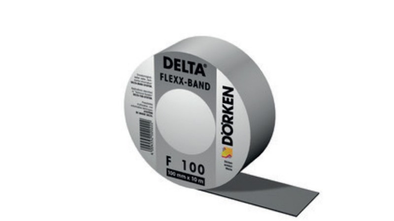 Leier Dörken Delta Flexx Band nyújtható ragasztószalag 100 mm x 10 m szürke