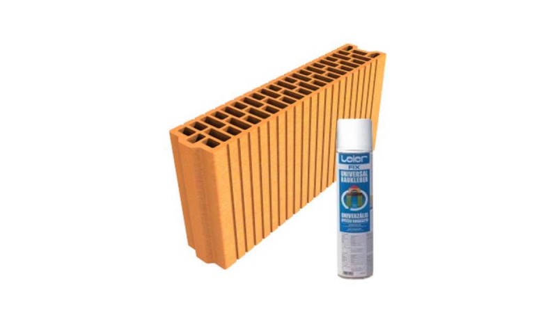 LeierPLAN 10/50 N+F csiszolt tégla + LeierFIX univerzális ragasztóhab