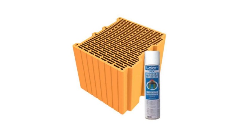 LeierPLAN 30 Pro csiszolt tégla + LeierFIX univerzális ragasztóhab