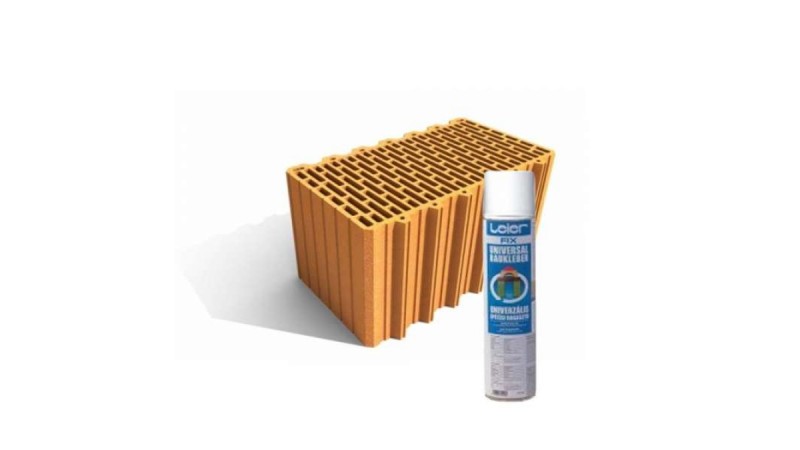 LeierPLAN 45 N+F csiszolt tégla + LeierFIX univerzális ragasztóhab