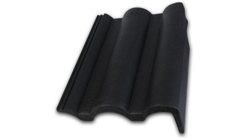 Leier Toscana Classic jobbos szegélycserép - fekete